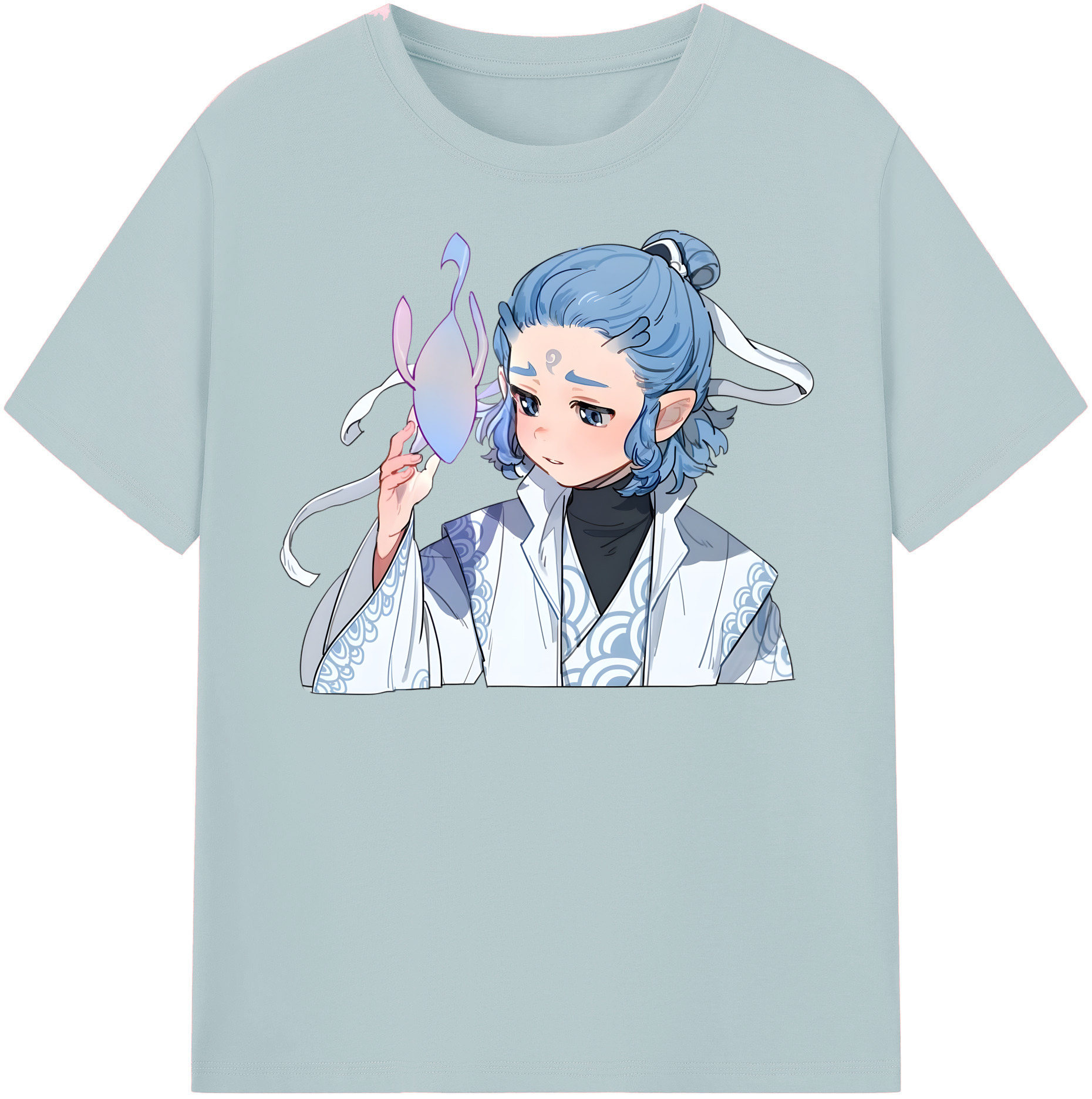 （画像用） Ne Zha 2 ナタ 魔童の大暴れ 綿100％半袖Tシャツ（フロントプリント）